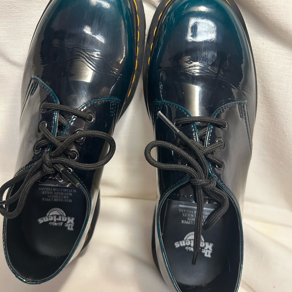Vegan Dr. Marten 1461 Gloss Green Oxford
